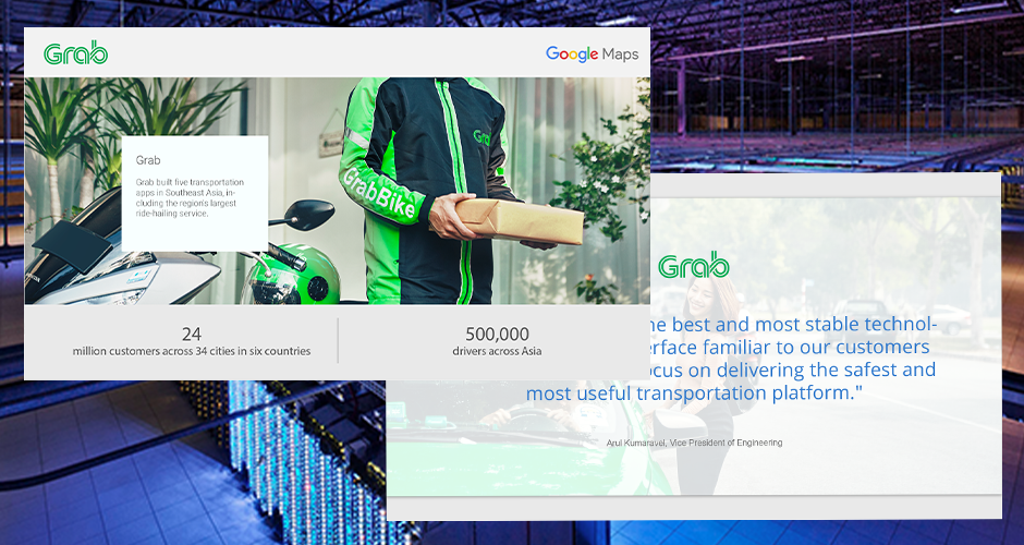Google Cloud Next interactive touch display and event materials